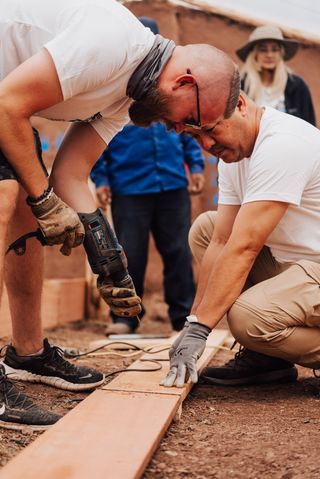 Reps building a structure