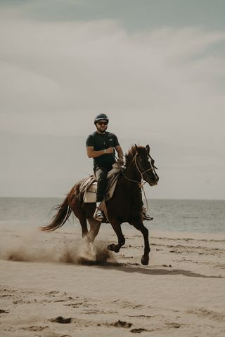Man riding a horse
